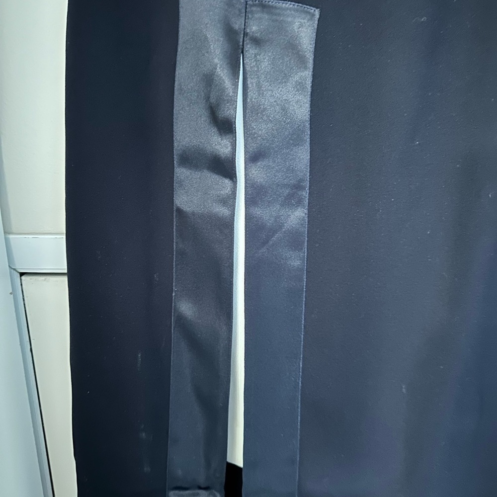 Iris & Ink ($225) Navy White Colorblock Midi Skirt Sz 4 UK 8 - Picture 6 of 11